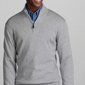 Jos. A. Bank Tailored Fit 1/4-Zip Pima Cotton Sweater